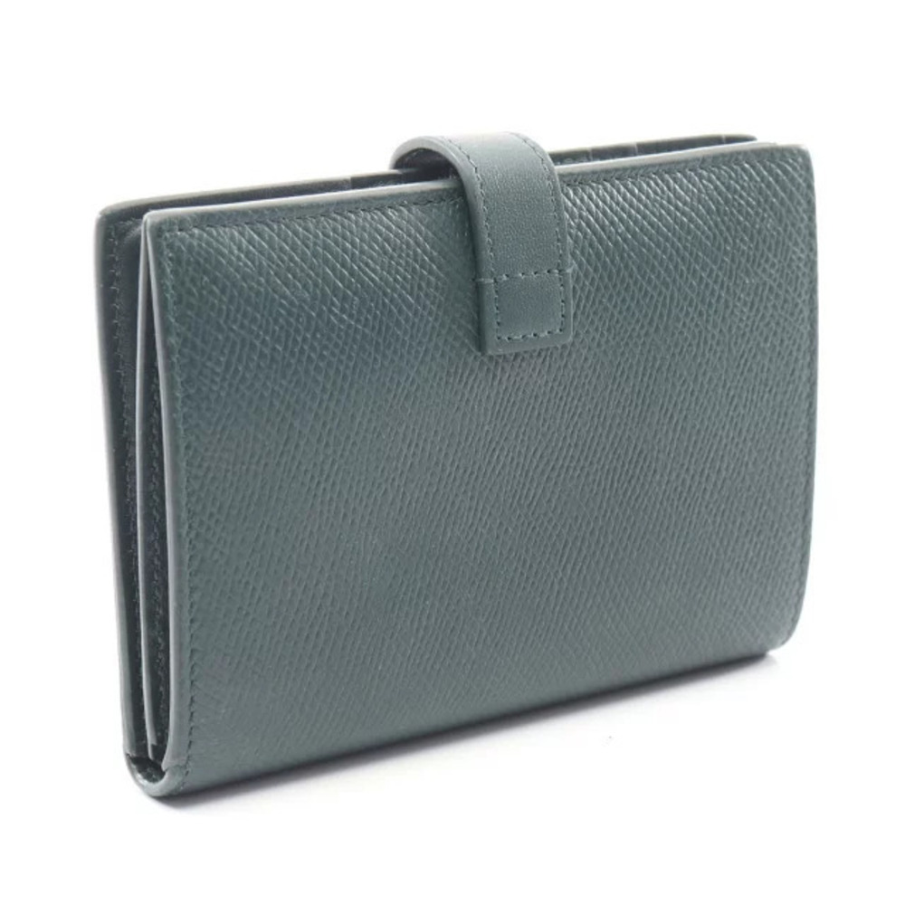 Celine Wallet Bi Leather fold Strap Green
